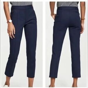 Tory Burch Womens Vanner Ponte Seamed Pants Blue Size 14 NWT